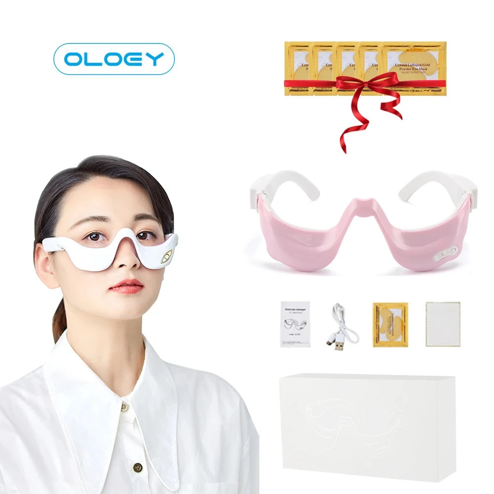 Smart Electric Massager For Eye Relaxation High Frequency Vibrate EMS Under Eye Massager 42° Eye Massage Heater Steamer Device 241206