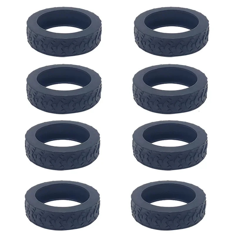 8 pieces of silicone wheel protectors for luggage noise reduction travel luggage trunk lid thick textured luggage accessories 241205