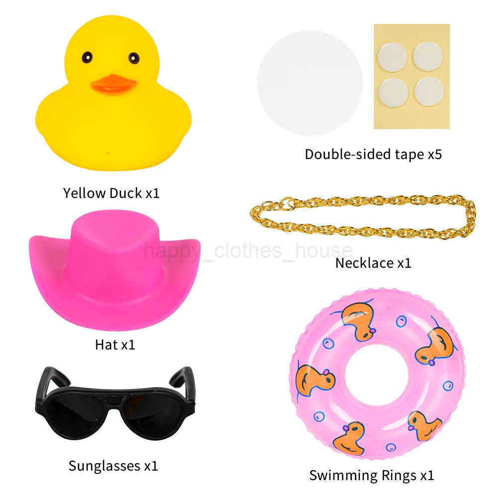 Summer Swimming Ring Yellow Rubber Duck Cute Cowboy Hat Duckies Childrens Pool Duck ToysXJ241207