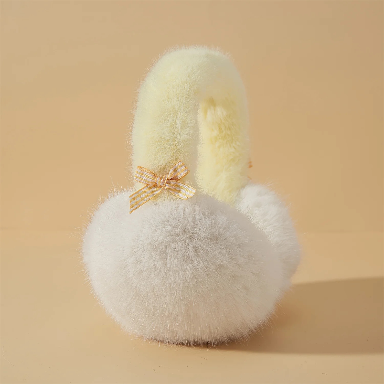 Fashionable and cute bow knot earmuffs high-quality rabbit fur warm earmuffs for girls birthday parties as gifts 241205