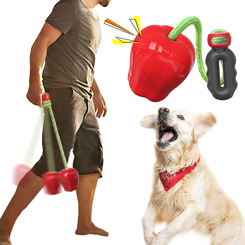 Pet apple ball dog teething gnawing apple dog teething bite not broken vent chewing resistant dog toys