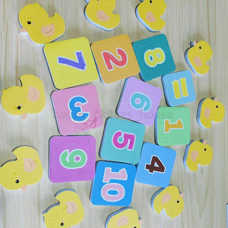 Childrens Water Toys Wall Stick Floating EVA Baby Cognitive Bathroom Baby Bath Water Toys Set For Kids Bath Bathtub Toy 3 4 5 YXJ241207