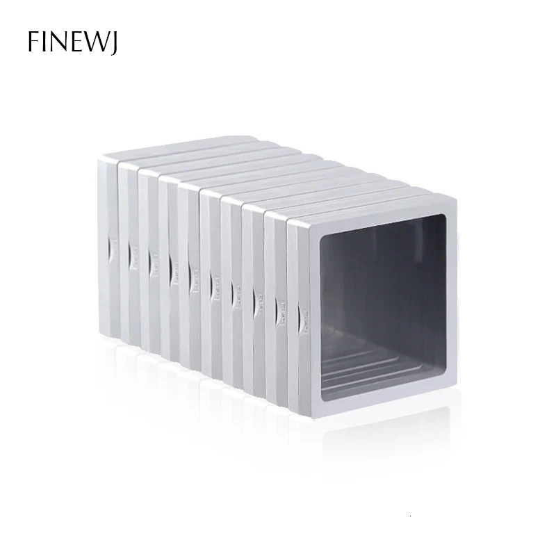 10 loose PE film display boxes rings earrings jewelry stands film boxes coin containers floating display racks 241206