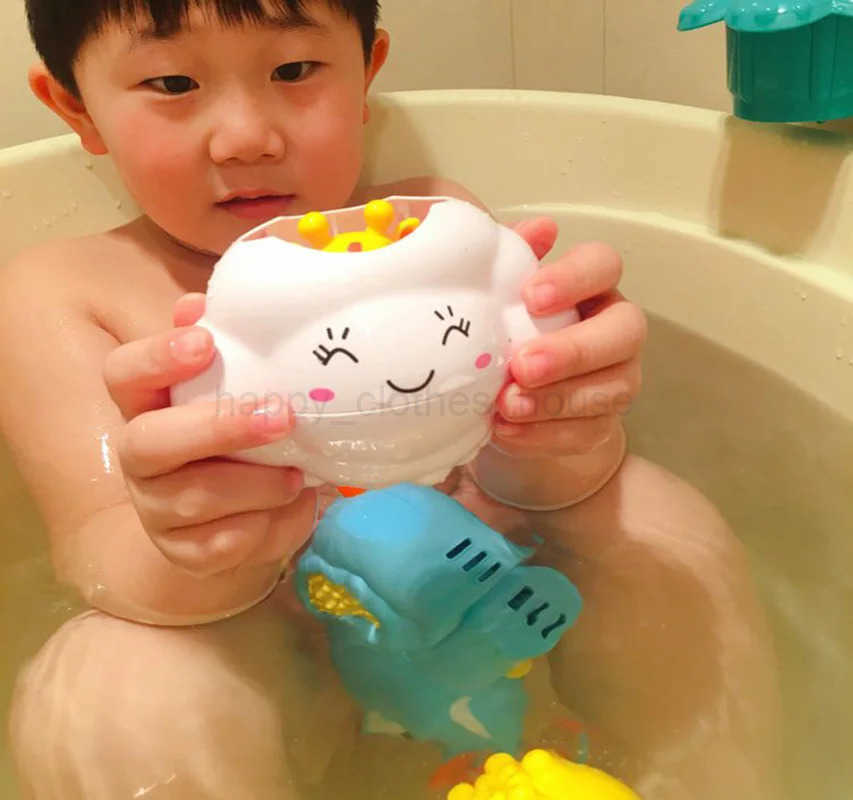 1pcs Cloud Shaped Baby Bath Products Spray Toys Aqua Floating Baby Bath Toys Mini Shower NozzleXJ241207
