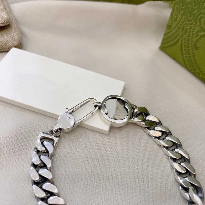 925 Sterling Silver Bracelet Unisex Designer Bracelets Luxury Cool Boy G Fashion Mens Women Men Chain Gift Couple Bracelets D2109164HD