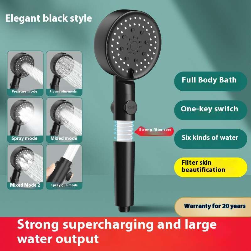 Pressurized nozzle household bathroom faucet shower Shower head wer drying bath suit