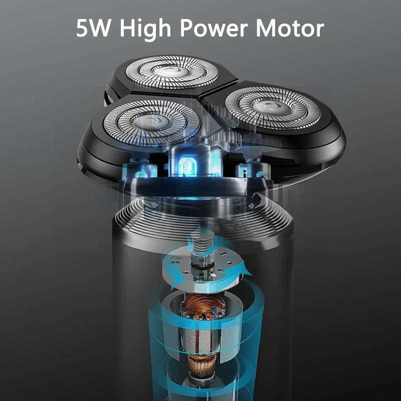 6 IN 1 Men Grooming Kit Wet Dry Electric Shaver Beard Nose Hair Trimmer Electric Razor Rechargeable Bald Head Shaving MachineXJ241207