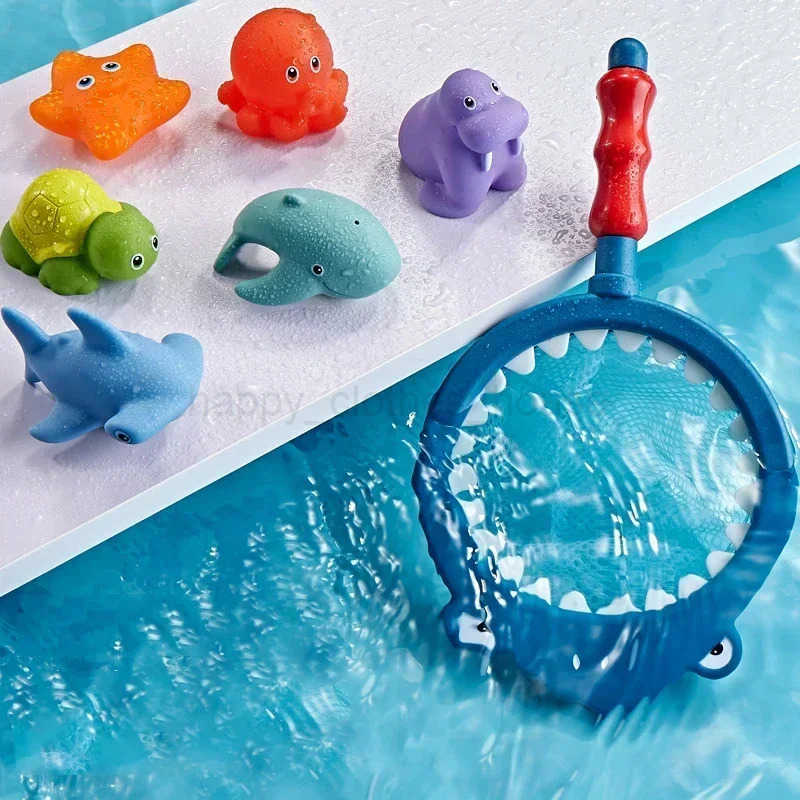 Water Spray Bath Toys Swimming For Summer Play Water Fishing Bath Kids set Baby Toys SummerXJ241207