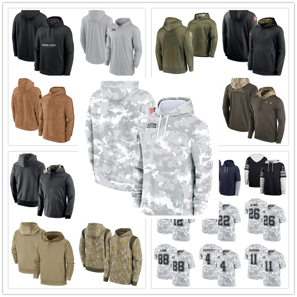Arctic Camo 2024 Salute to Service Pullover Hoodie 11 Micah Parsons 7 Trevon Diggs 12 Roger Staubach 22 Emmitt Smith 88 CeeDee Lamb 26 DaRon Bland Sweatshirt D C Team