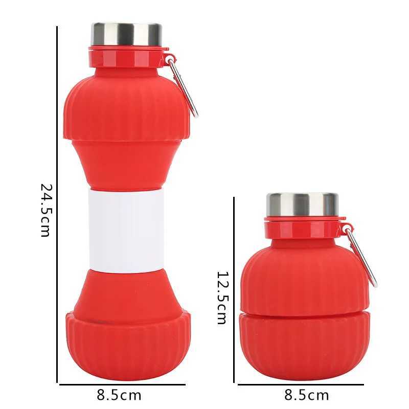 Outdoor sports summer large capacity silicone kettle foldable outdoor portable water cup Z260202