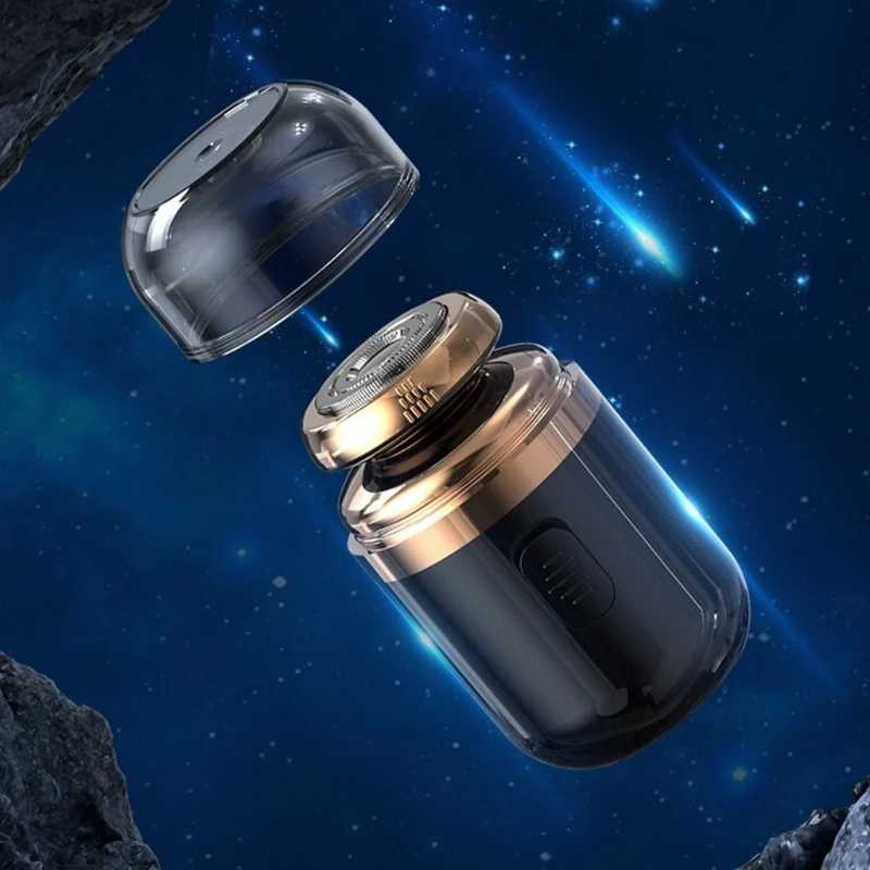 2 in 1 Razors Portable Men Shave Pocket Size Cordless Beard Nose Hair Trimmer Wet Dry Shaving MachineXJ241207