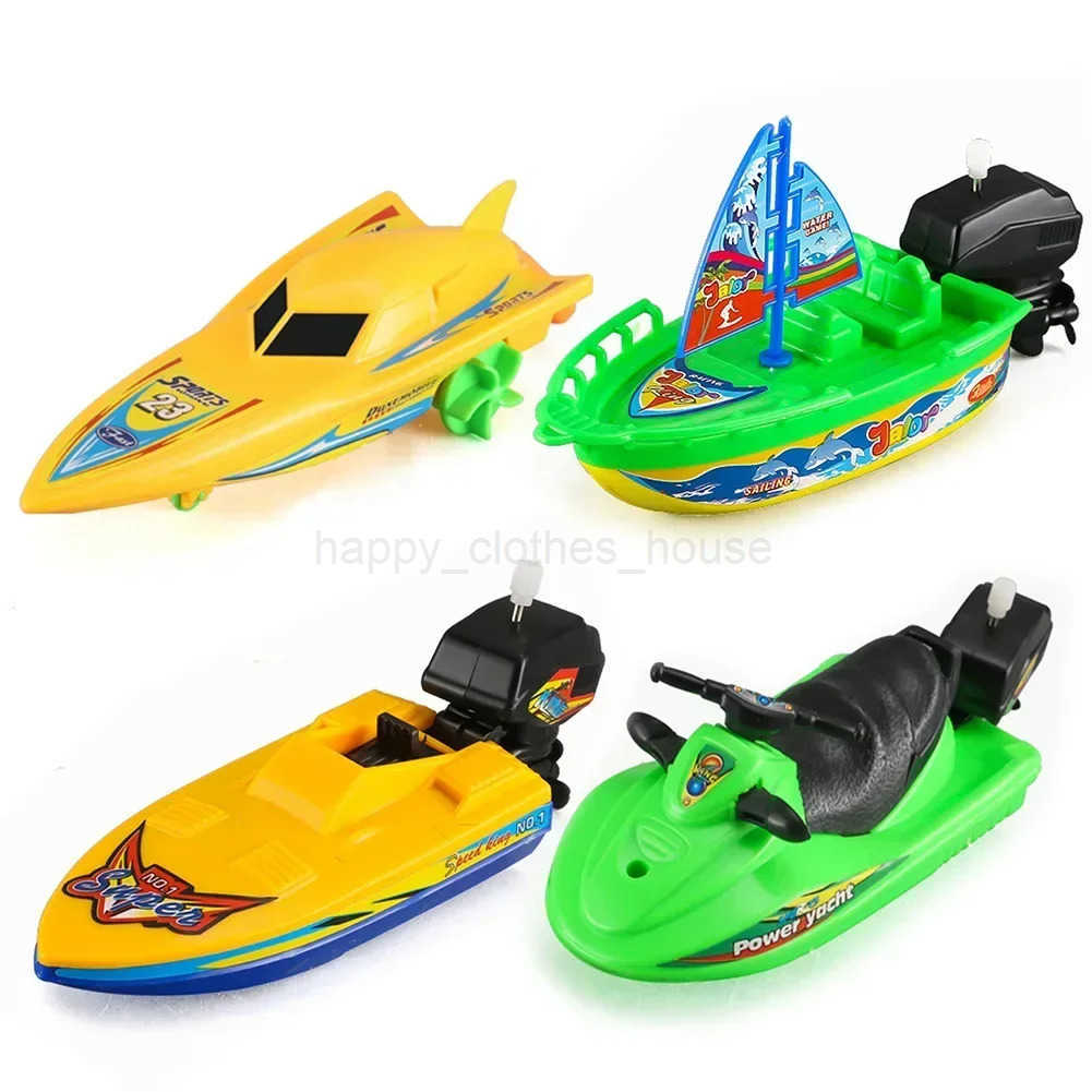 Wind-Up Speed Boat Bath Toy for Kids Creative Winter Tub Adventures Enhancing Imaginative Water Play for ToddlersXJ241207