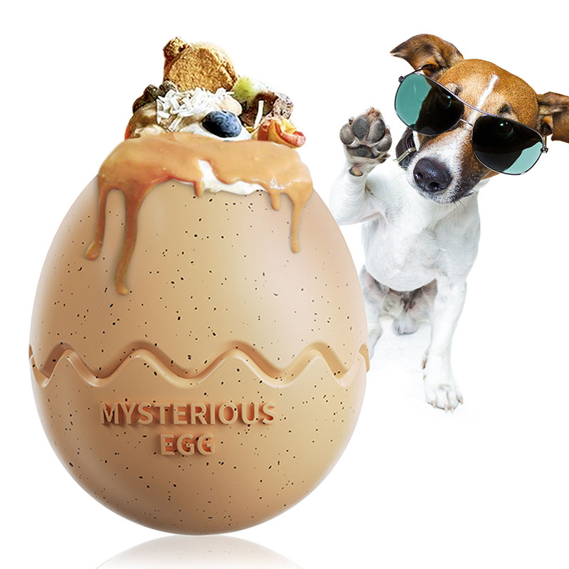 Pet Supplies Explosion Amazon Lick Dog Chew Toy Slow Food Leakage Dinosaur Egg Slow Food Dog Toys
