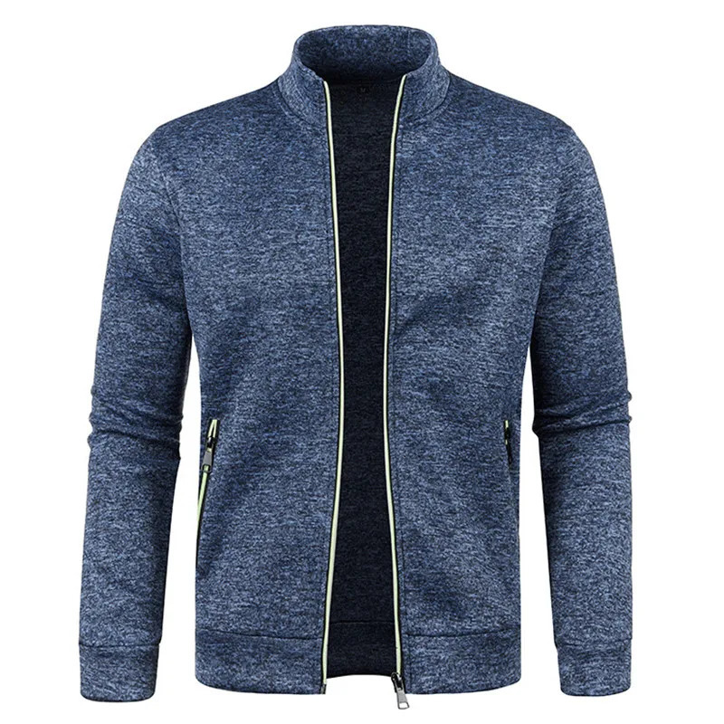 Autumn and winter knitted cardigan mens thick wool sweater warm jacket ultrathin 241206