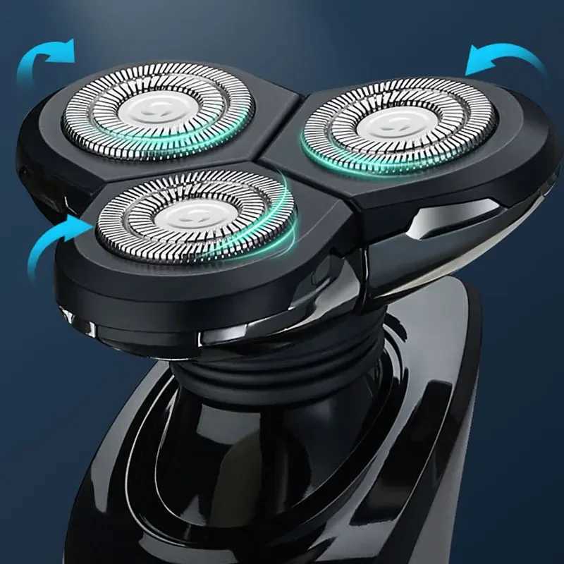 Kemei 1524 LCD Display Waterproof Electric Shaver For Men Wet Dry Beard Electric Razor Facial Shaving Machine RechargeableXJ241207