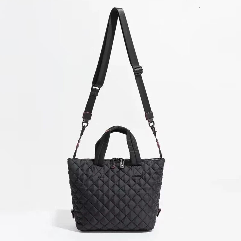 Nylon fabric diamond checkered bag for womens handbags and wallets fashion space cotton cross body bag 241205
