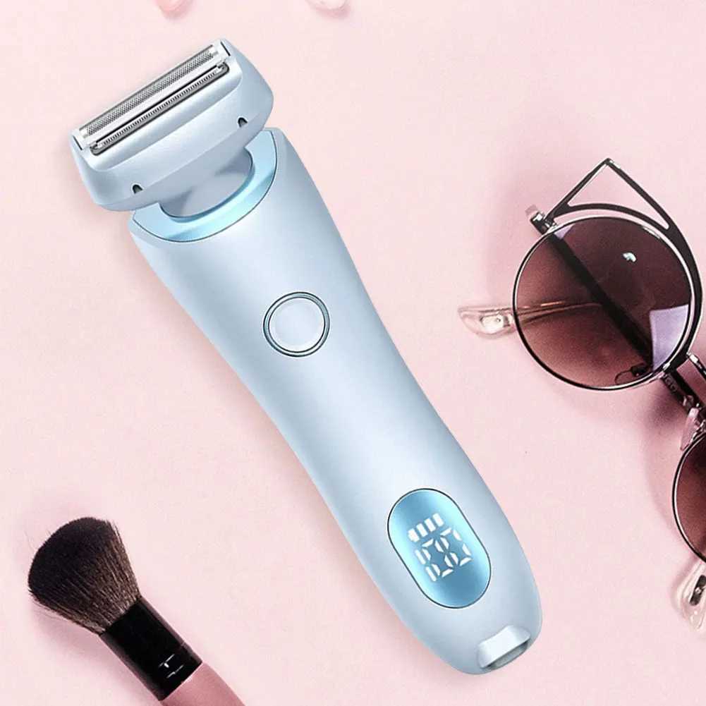 Bikini Trimmer for Women Waterproof Body Hair Trimmer Rechargeable Electric Razor 2 in 1 for Pubic Legs Body HairXJ241207