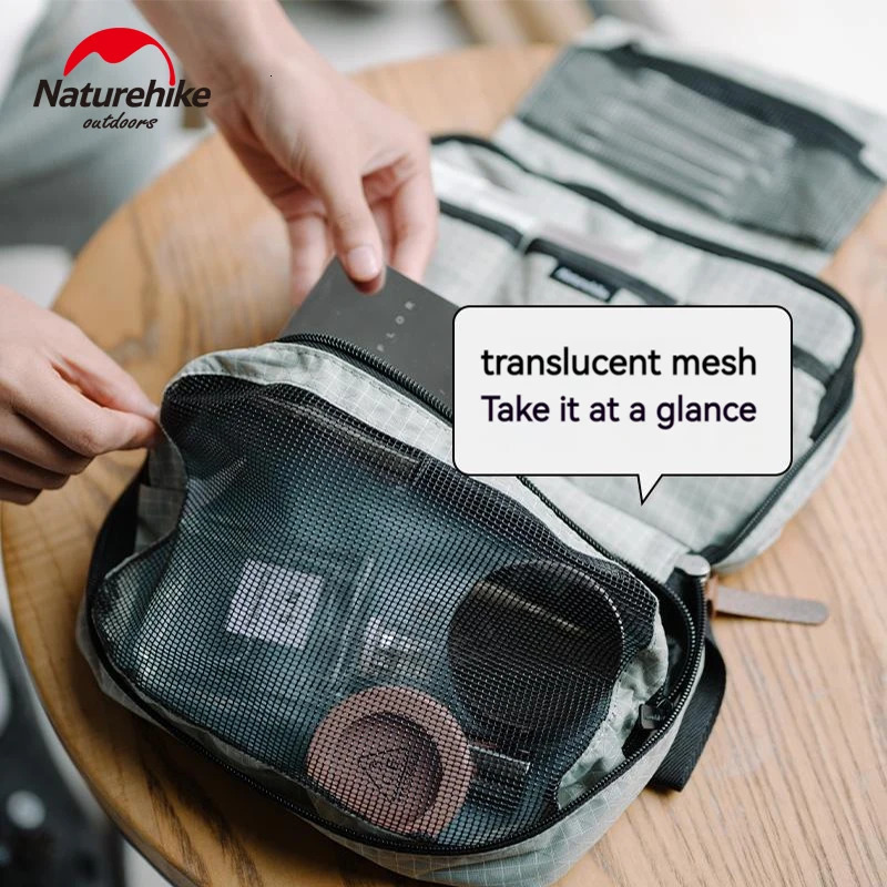 Outdoor Business Travel Hangable Toiletry Bag Waterproof Wet And Dry Swimming Portable Square Cosmetic Storage 241203