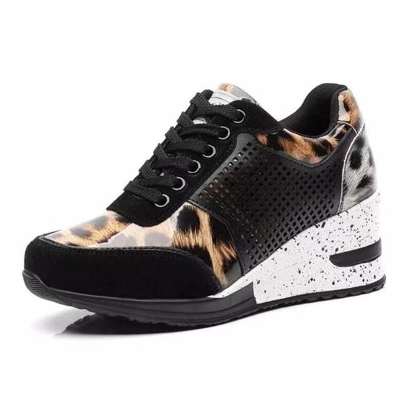 Free shipping designer Casual shoes for womens sliver gold pink black Green Platform sneakers Thick bottom outdoor trainers Lace up Wedges size 35-43 