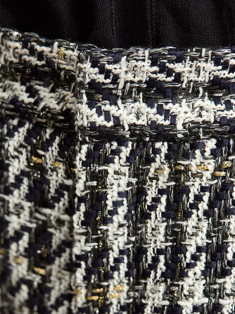 AMII Minimalist Little perfume Fashion Womens Shorts Solid Winter Patch Work Straight Retro Tweed Casual Pants 12324070 241206