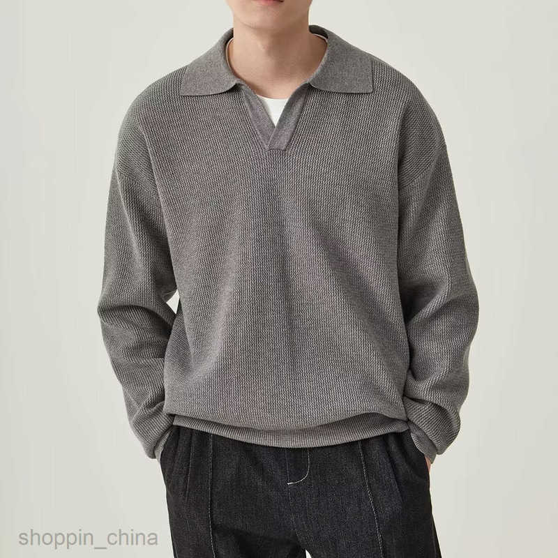 Men's Sweaters collar sweater men lazy style casual loose polo knit sweater autumn and winter style pullover fashionable jacket