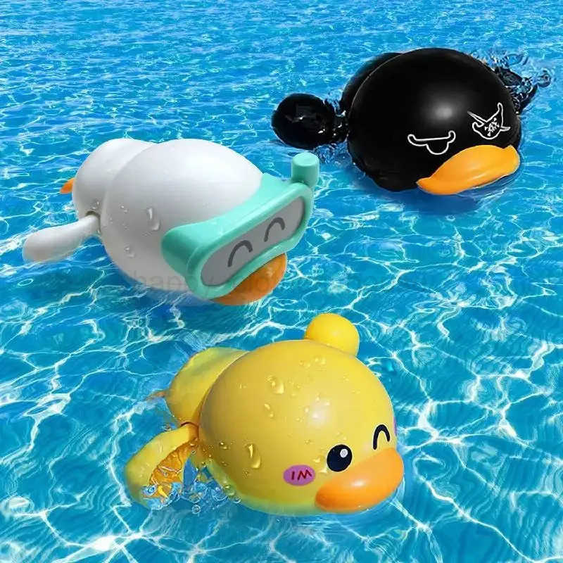 Bath Toy Clockwork Duck Toy Floating Toy Swimming Pool Water Toy Wind Up Bathtub Baby Bath Toy Gift for Kids Toddlers BirthdayXJ241207