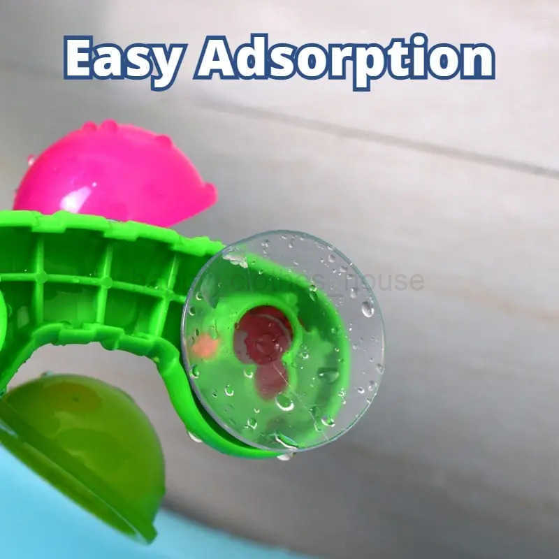 Colorful Waterwheel Bathing Sucker Baby Bath Toys Bathtub Water Spray Play Set Shower Sprinkler Toy For KidsXJ240623