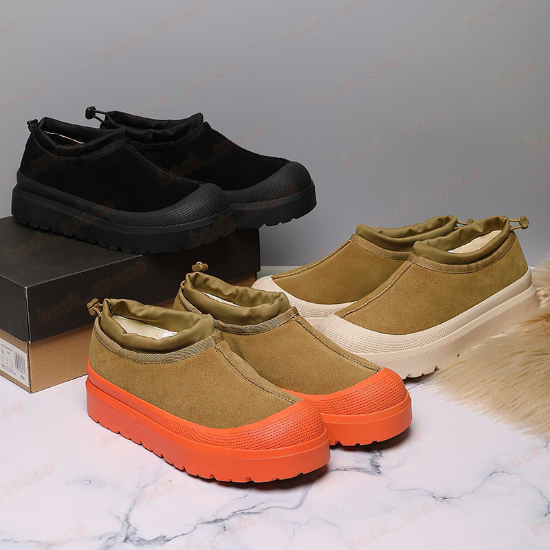 Womens Tasman Slippers Weather Hybrid Wool Slipper fur slides chestnut whitecap Orange blackplatform designer boots Wool snow winter ankle booties men women shoes