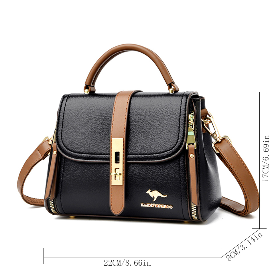 Flip Up Double-layer Women's Wallet And Handbag Cross-border Designer High-quality Leather Fashionable Crossbody Bag