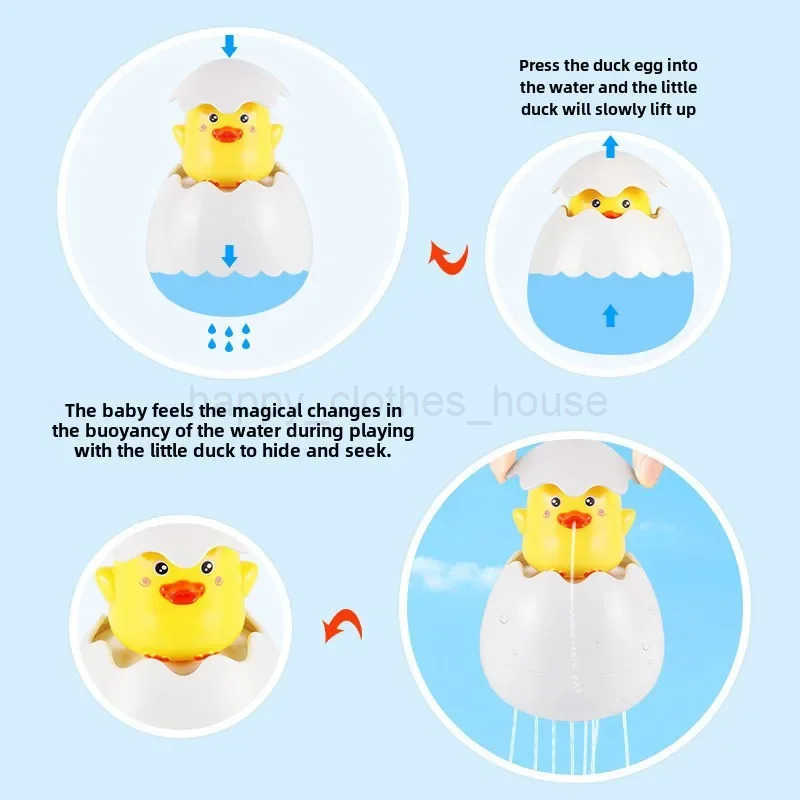 Baby Bathing Toy Cute Duck Penguin Egg Bathroom Sprinkling Shower Swimming Water Toy Water Spray Sprinkler Bath ToyXJ241207
