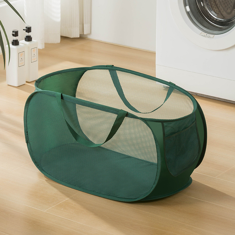 Household dirty clothes storage basket grid laundry basket foldable dirty storage basket wholesale