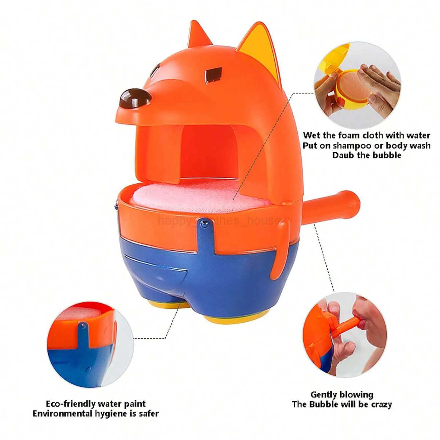 Mouth blowing water bath toys dipping in shower gel and blowing bubble machines new and unique water bath toysXJ241207