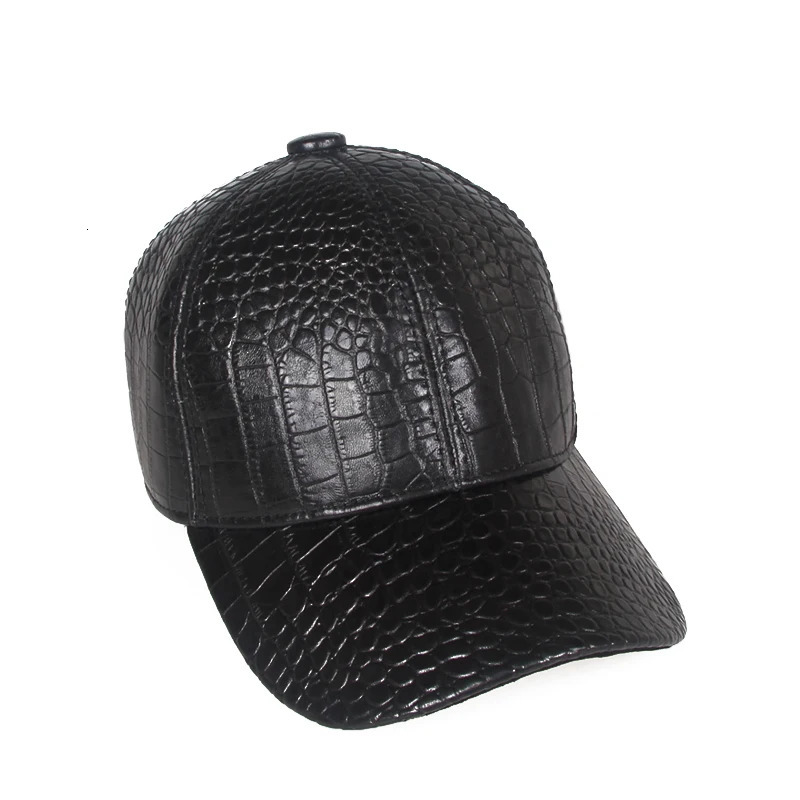 Sprots Mens Hat High quality Sheepskin Pattern Baseball Hat Mens Casual Soft Leather Thin s Chapeu De Couro 241206