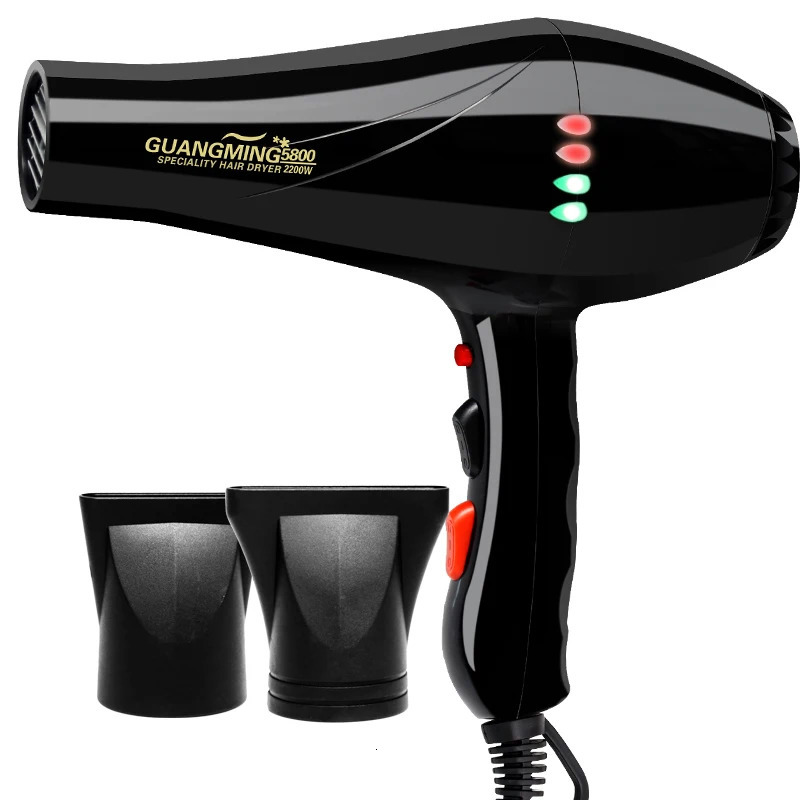 Real 2200W Professional Powerful Hair Dryer Fast Heating And Cold Adjustment Ionic Air Blow Dryer For Hair Salon Use 241206
