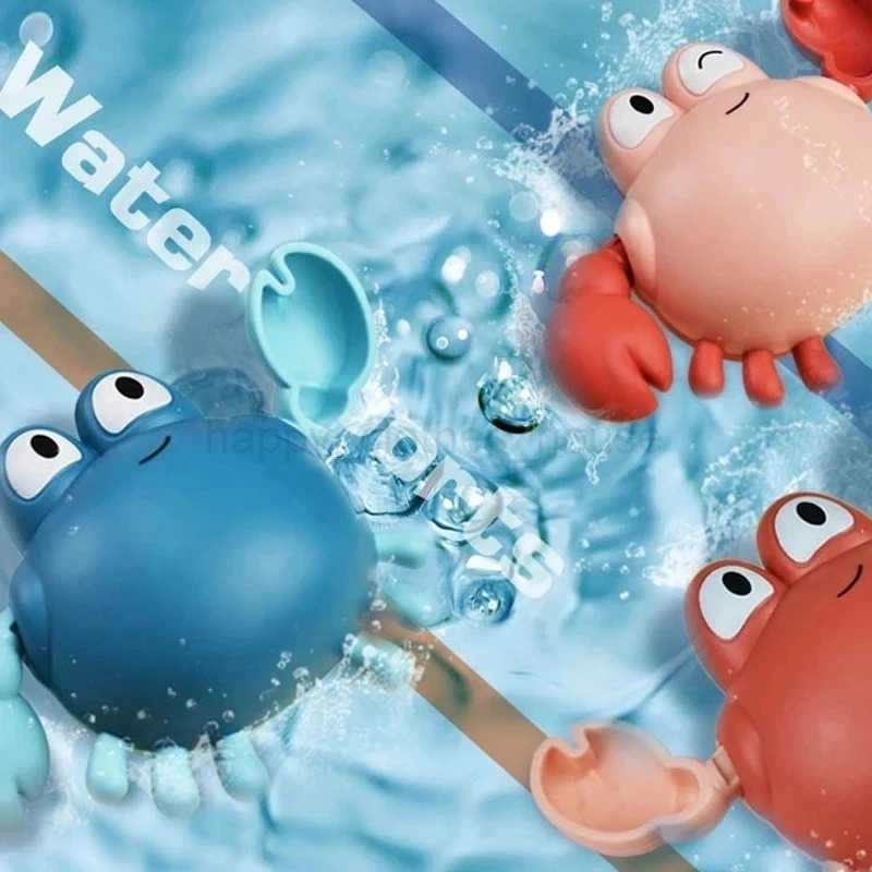 Baby Toys Bathing Ducks Animal Whale Crab Swimming Pool Water Play Game Chain Clockwork Bath Toys For ChildrenXJ241207