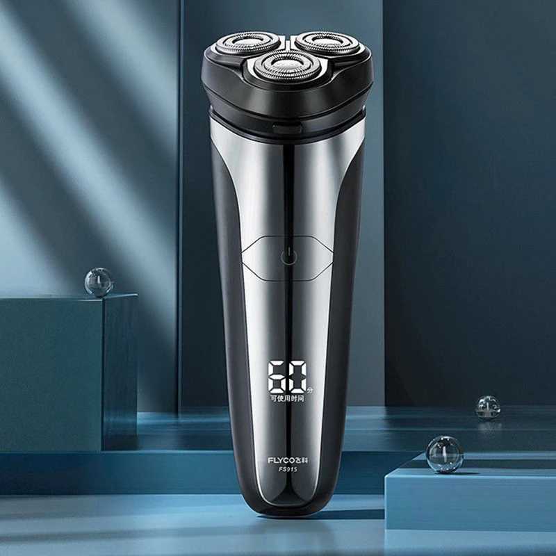 AIKIN Flyco Triple Blade Razor For Men IPX7 Waterproof Rechargeable Electric Shaver FS915 / FS916XJ241207