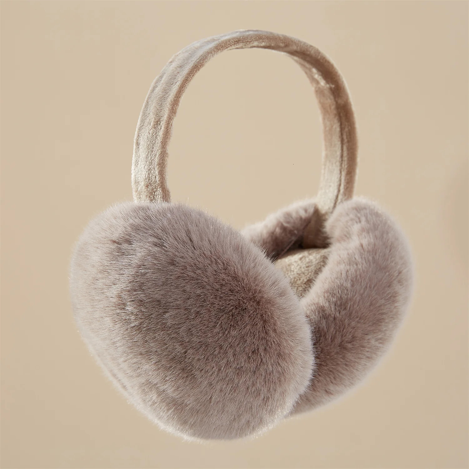 Anjj Dark Brown Eartips Selling High end Soft Plush Rabbit Fur Eartips Fashionable and Easy to Match Accessories 241205