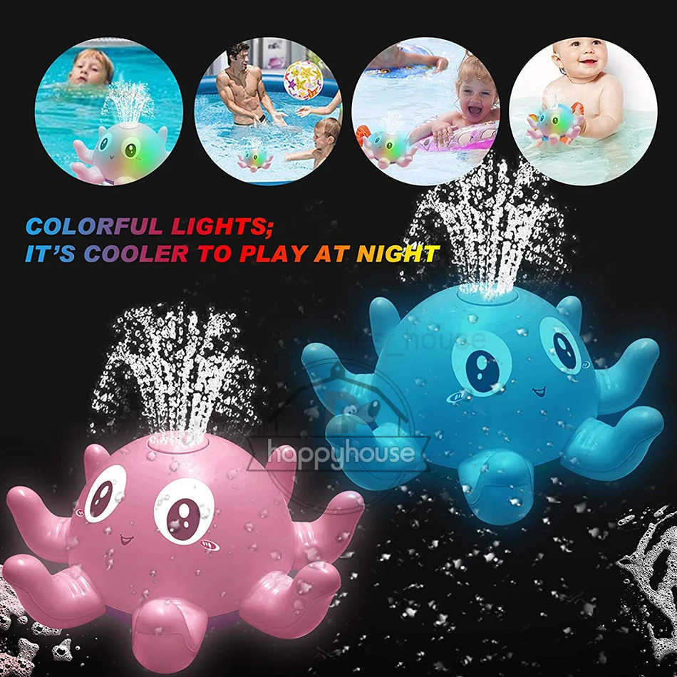 Baby Bath Toys Spray Water Shower Swim Pool Bathing Toys for Kids Electric Whale Bath Ball with Light Music LED Light Baby ToysXJ241207