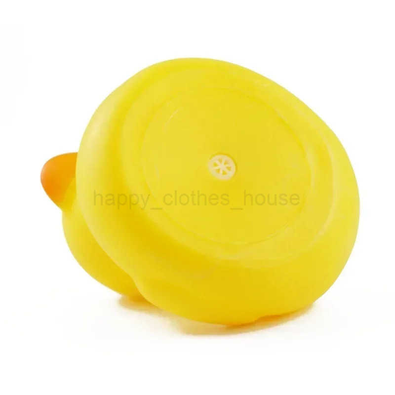 1/4PCS Cute Small Yellow Duck Baby Bath Toys Squeeze Rubber BB Bathing Water Fun Toy Race Classic Squeaky Kids ToysXJ241207