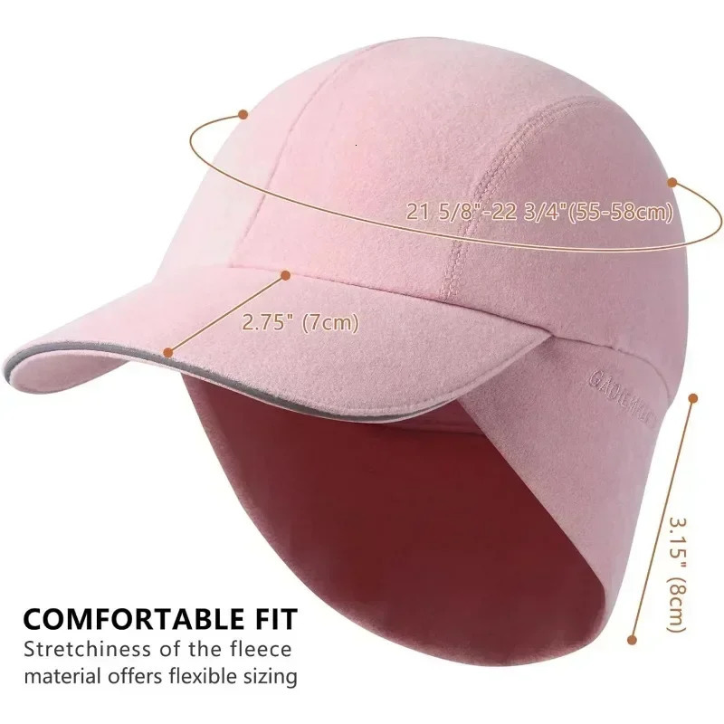 Gadiemkensd womens winter reflective wool ponytail hat with drooping ears for warmth baseball cap golf cap M24 241206