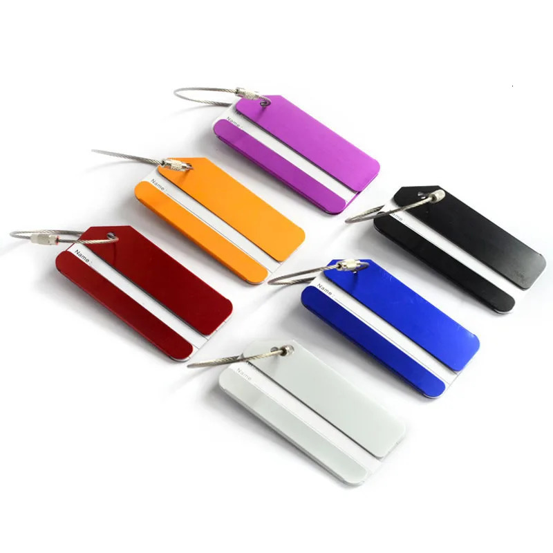 Luggage Tag Aluminum Alloy Suitcase Tag Travel Tag Set with Steel Rim ID Luggage Tag 241205