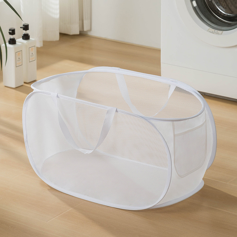 Household dirty clothes storage basket grid laundry basket foldable dirty storage basket wholesale