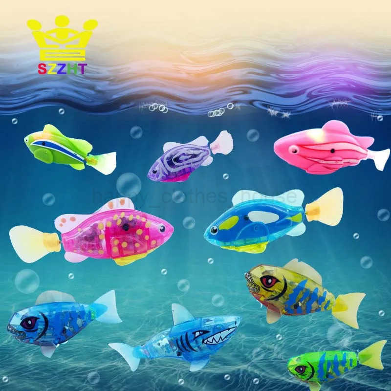 Flash Swimming Electronic Fish Pet Bath Toys Battery Powered Swim for Children Kids Bathtub Fishing Tank Decoration GiftXJ241207