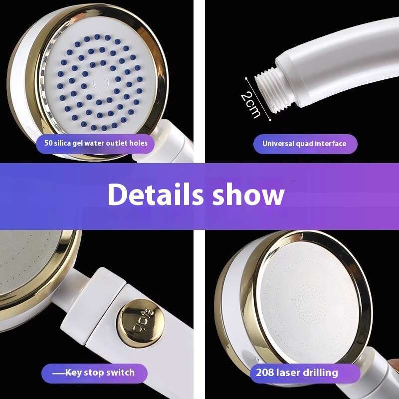 Bathroom with four sided large water output, household pressurized high-pressure showerhead, shower showerhead