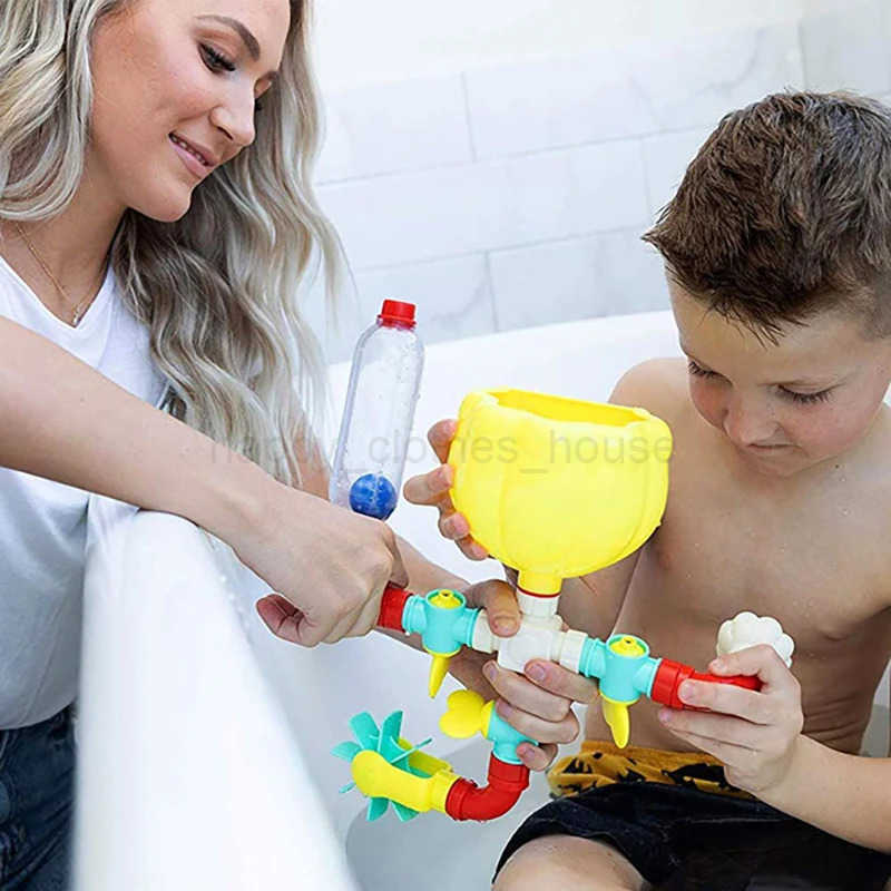 QWZ New DIY Montessori Children Bath Toys Water Spray Rotating Water Jet Game Bathtub Toy For 1 To 4 Year Old Baby Kids GiftXJ241207
