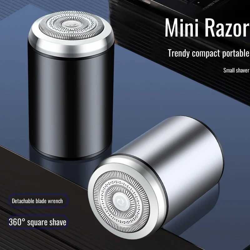 Mens Mini Electric Shaver Compact Metal Sharpening Razor Usb Rechargeable Portable ShaverXJ241207