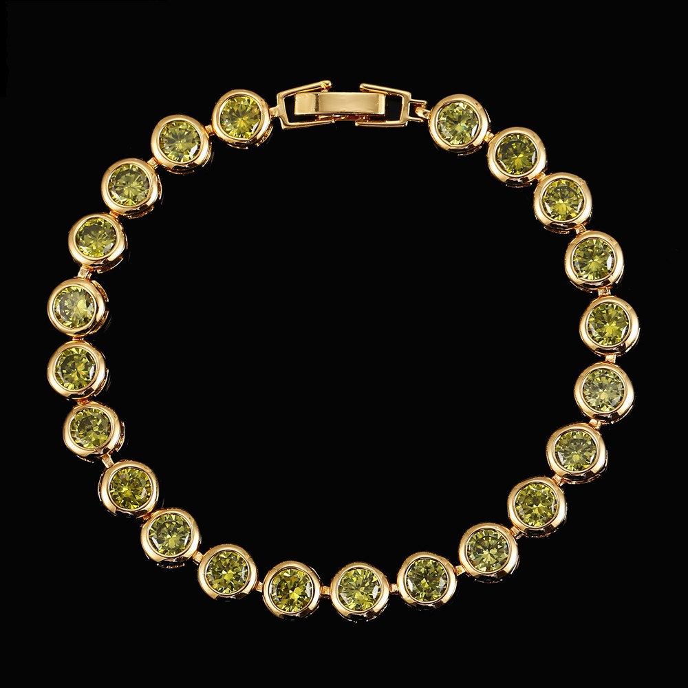 2025 Choucong Brand Wedding Bracelet Luxury Jewelry 18K Gold Fill Round Cut Ovil 5A Cubic Zircon CZ Diamond Gemstones Party Eternity Women Bangle For 