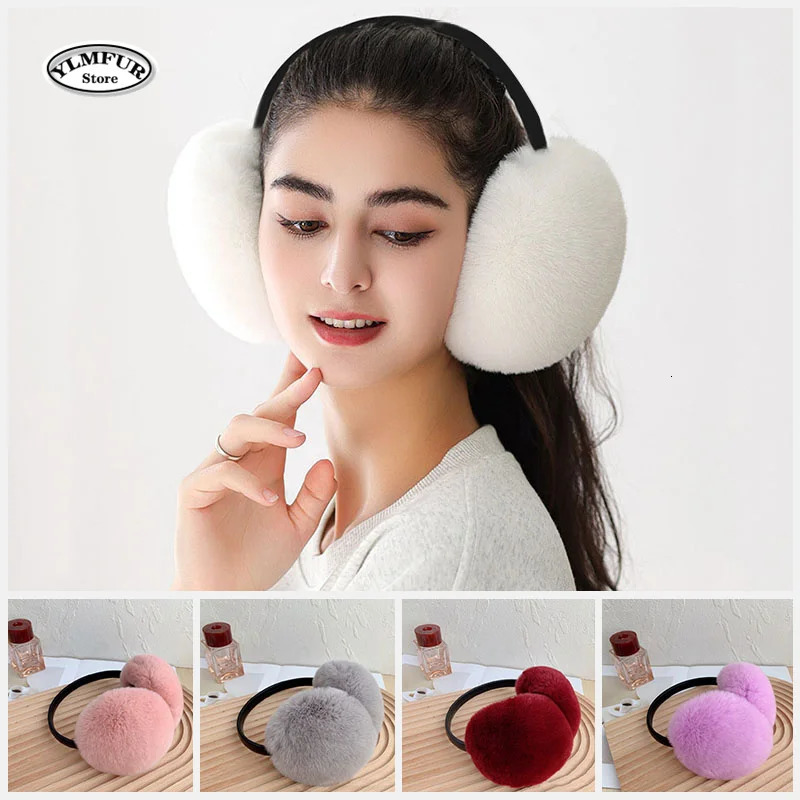 100% Natural Womens Fur Earrings Winter Fur Earrings Soft and Warm Fur Earrings Real Rex Rabbit Earrings Girl Gift 241205