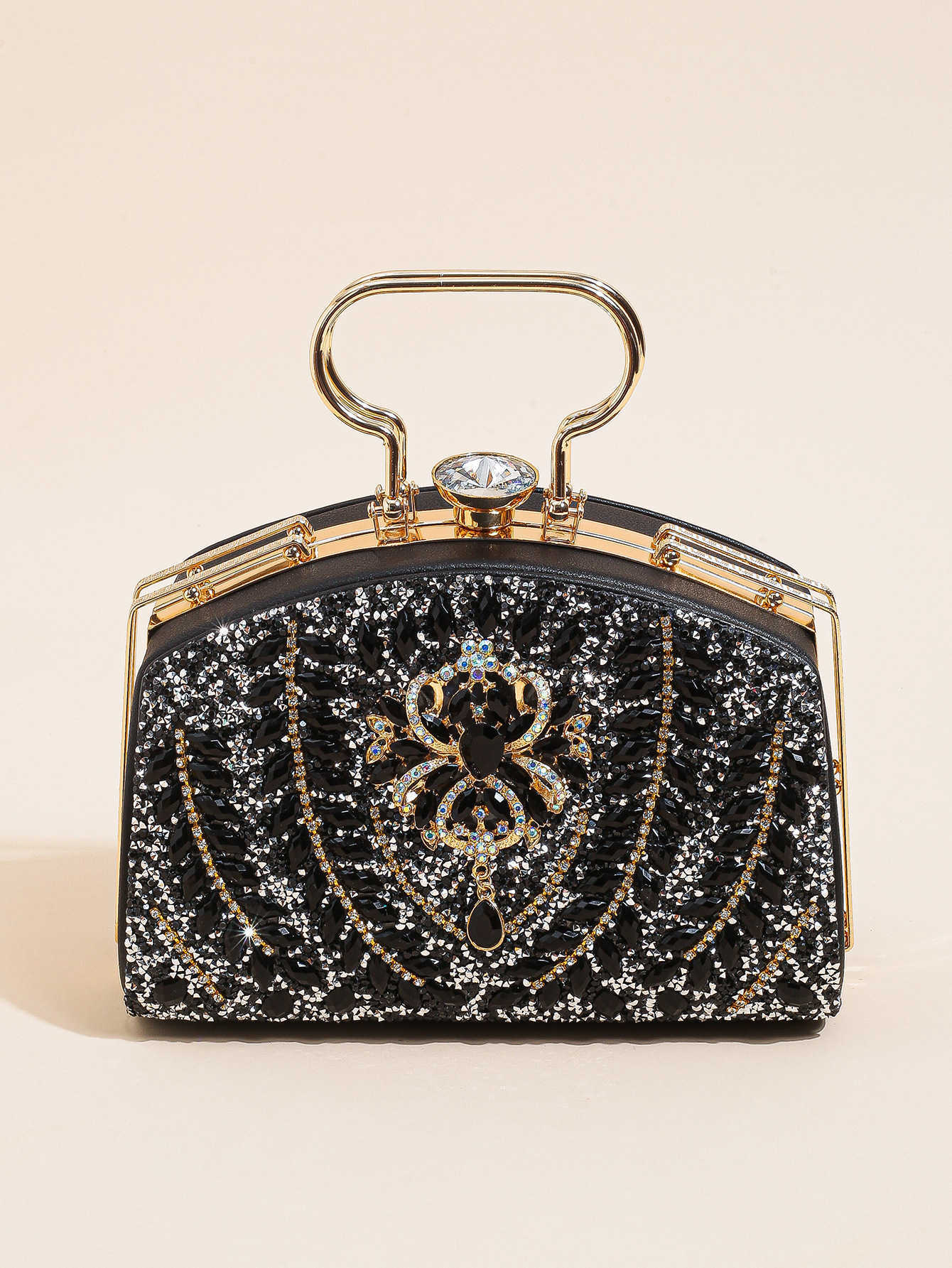 Clutch Bag New Shiny Banquet Bag with High-end Feel Diamond Studded Rhinestone Bag Elegant Wedding Cheongsam Banquet Handbag 240920