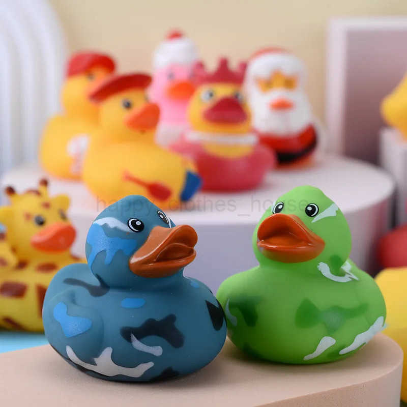 5-30PCS not repeated Baby Bath Ducks Swimming Pool Bath Toys Rubber Ducks Shower Water Toys for Childre GiftsXJ241207